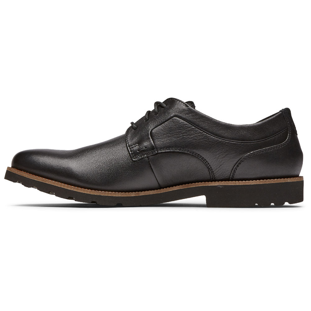 Rockport Mens Oxfords Black - Sharp & Ready 2 Plain Toe - UK 482-UIYZHT